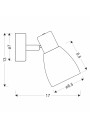 Lampa ścienna Axel 1xE14 czarny 17 cm - wymiary produktu