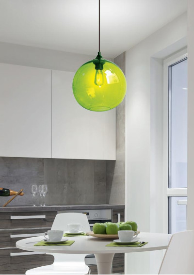 Lampa wisząca Edison E27 zielony 25 cm - zdjęcie produktu 1