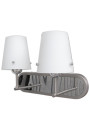 Lampa ścienna E27 2xE27 srebrny 40 cm