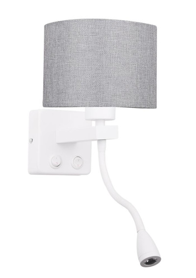 Lampa ścienna Polo 3200 K biały 18 cm