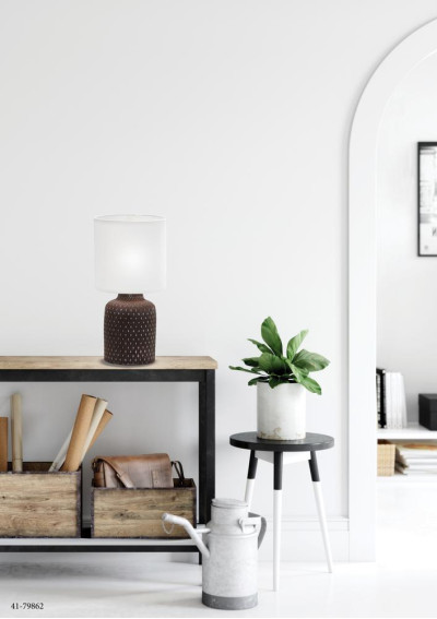 Lampa stołowa Iner 1xE14 brązowy 15 cm