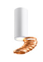 Lampa sufitowa Tuba 1xGU10 biały+złoty 6 cm