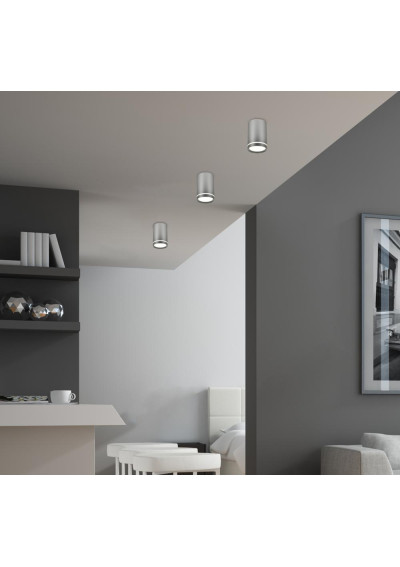 Lampa sufitowa Tuba 1xGU10 srebrny matowy 6,8 cm - zdjęcie produktu 1