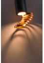 Lampa sufitowa Tuba 1xGU10 czarny + złoty 6 cm - zdjęcie produktu 1