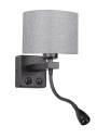 Polo wall light 3200 K black 18 cm