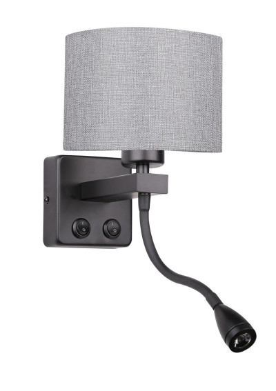 Lampa ścienna Polo 3200 K czarny 18 cm