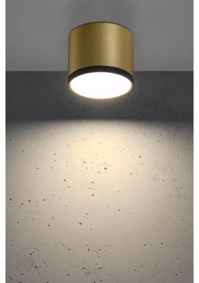 Tuba ceiling light 9 W LED 4000 K black / gold 8,8 cm - product image 1