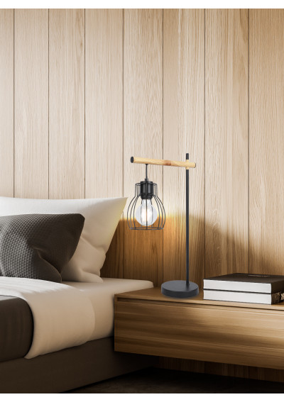 Lampa stołowa Bernita 1xE27 czarny 29 cm - zdjęcie produktu 1
