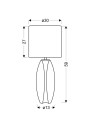 Lampa stołowa Palma 1xE27 30 cm - wymiary produktu