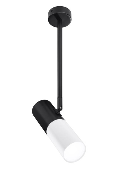 Tuba pendant light 1xGU10 black and white 19,5 cm