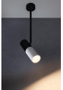 Lampa wisząca Tuba 1xGU10 biało czarny 19,5 cm - zdjęcie produktu 1