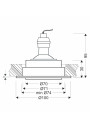 Um-10 ceiling fitting GU10 white 10 cm - product dimensions
