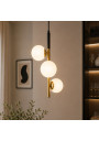 Duo pendant light 3xE14 matt black / gold 32,5 cm