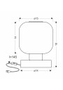 Lampa stołowa Uliana 1xE27 biały 15 cm - wymiary produktu