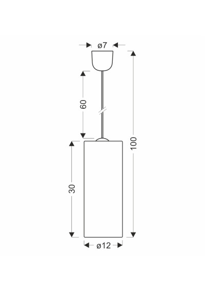 Loka pendant light 1xE14 black 12 cm - product dimensions