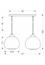 Valeria pendant light 2xE27 black 37 cm - product dimensions
