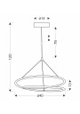 Lampa wisząca Loco 30 W LED 3000 K srebrny 40 cm - wymiary produktu