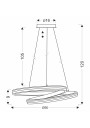 Santa pendant light 32 W LED 3000 K gold 50 cm - product dimensions
