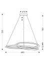 Callas pendant light black 60 cm - product dimensions