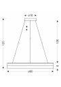 Gloris pendant light 36 W LED 3000 K gold 60 cm - product dimensions