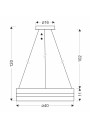 Castillo pendant light 24 W LED 3000 K gold 40 cm - product dimensions