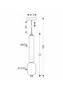 Kelly pendant light 9 W LED 2700 K gold 12 cm - product dimensions