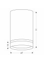 Gu10 ceiling light 1xGU10 7 cm - product dimensions