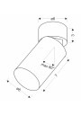 Gu10 ceiling light 1xGU10 6 cm - product dimensions