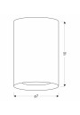 Lampa sufitowa Gu10 1xGU10 7 cm - wymiary produktu