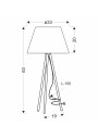 Lampa stołowa Tinco 1xE27 33 cm - wymiary produktu