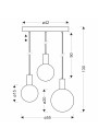 Lampa wisząca Testa 3xG9 beżowy 55 cm - wymiary produktu