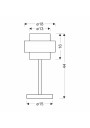 Lampa stołowa E27 1xE27 18 cm - wymiary produktu