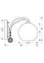 Lampa ścienna Sierra 1xE27 24 cm - wymiary produktu