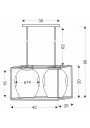 Sater pendant light 2xE27 20 cm - product dimensions
