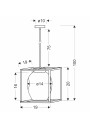Sater pendant light 1xE27 19 cm - product dimensions