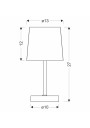 Sally table lamp 1xE14 brown 13 cm - product dimensions