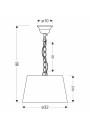 Lampa wisząca Pyros 1xE27 kremowy 32 cm - wymiary produktu
