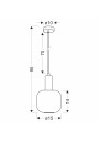 Linox pendant light 1xE27 black 15 cm - product dimensions