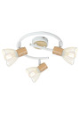 Lampa sufitowa Chile 3xE14 biały + drewniany 42 cm