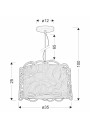 Imagine pendant light 1xE27 white 35 cm - product dimensions