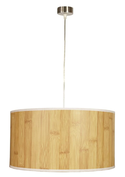 Timber pendant light 1xE27 satynowy, abażur sosnowy 40 cm