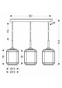 Lampa wisząca Jonera czarny 67 cm - wymiary produktu