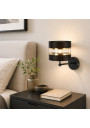 Andy wall light 1xE27 black / gold 28 cm