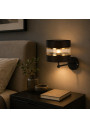 Lampa ścienna Andy 1xE27 czarny + złoty 28 cm - zdjęcie produktu 1