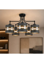 Lampa wisząca Andy 5xE27 czarny + złoty 72 cm