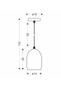 Icaro pendant light 14 cm - product dimensions