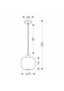 Lampa wisząca Estilo 1xE27 biały 15 cm - wymiary produktu