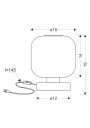 Lampa stołowa Estilo 1xE27 biały 15 cm - wymiary produktu