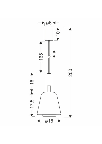 Lampa wisząca Bueno 1xGX53 szary 18 cm - wymiary produktu