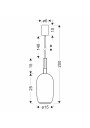 Lampa wisząca Bueno 1xGX53 pomarańczowy 15 cm - wymiary produktu